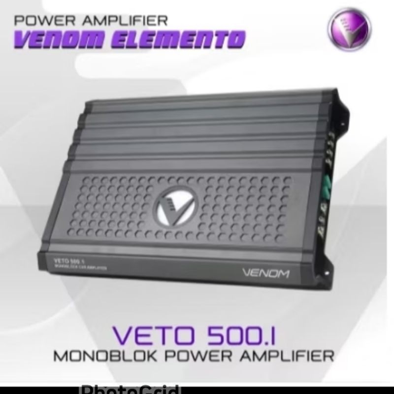 Power Monoblock Venom Veto 500.1 Amplifier Monoblock Audio Mobil Garansi Resmi Venom