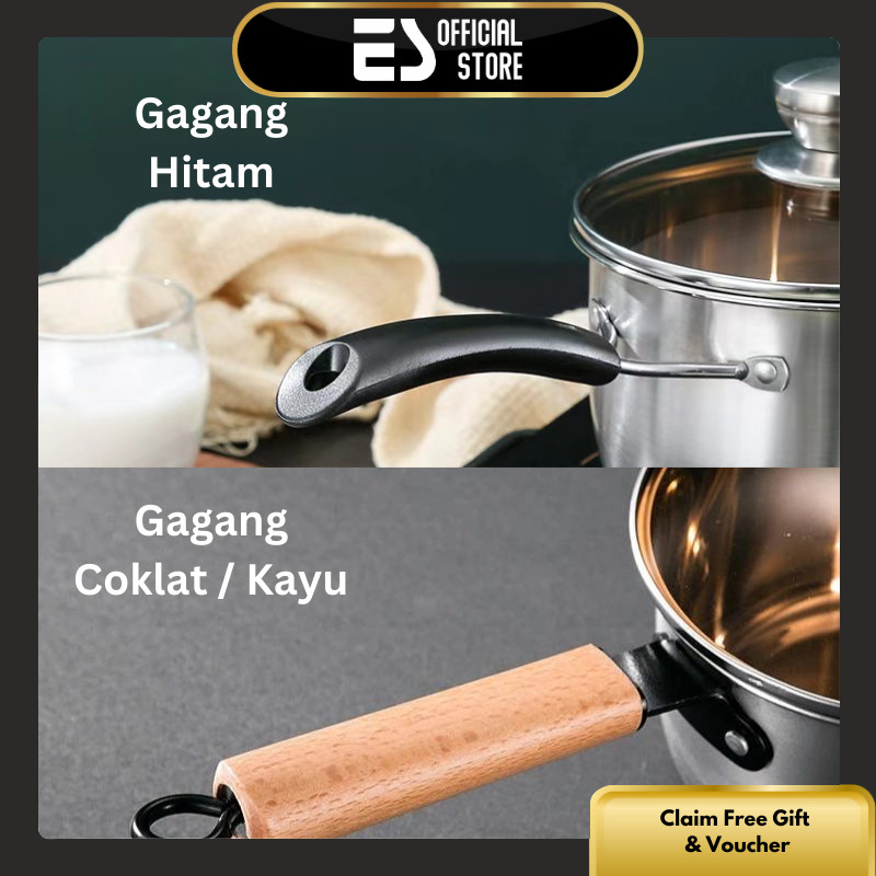 ES PANCI SUP PANCI KUKUS STEAM POT STAINLESS STEEL PANCI MIE TUTUPAN KACA