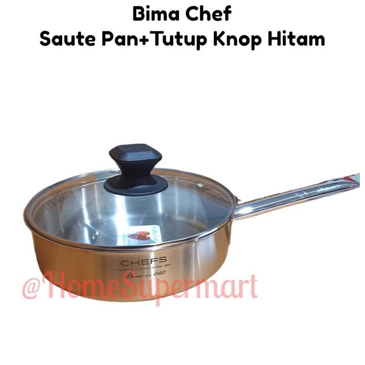 Bima Saute Pan Chef Sus 304 3Ply Tebal Wajan Tumis Stainless Steel Gratisongkir