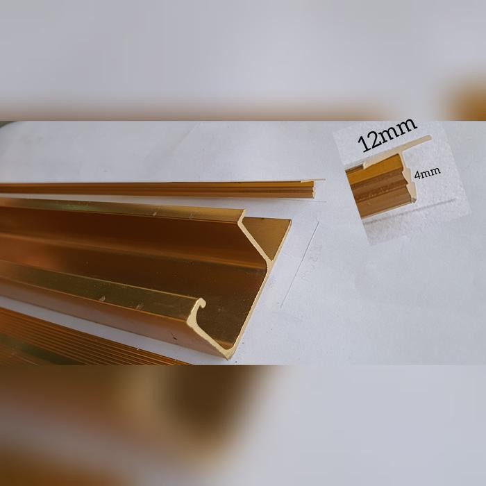 Top List alumunium T/ list penutup celah ( G ) 12MM