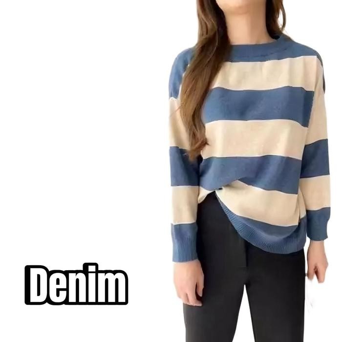 (Allthebest) GEMMA KNIT TOPS ATASAN RAJUT WANITA Baju Knitwear Tebal Panjang