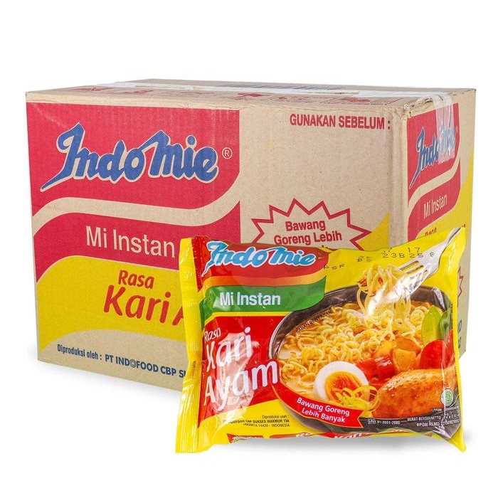 

INDOMIE KARI AYAM MIE INSTAN KUAH 1 KARTON ISI 40 BUNGKUS