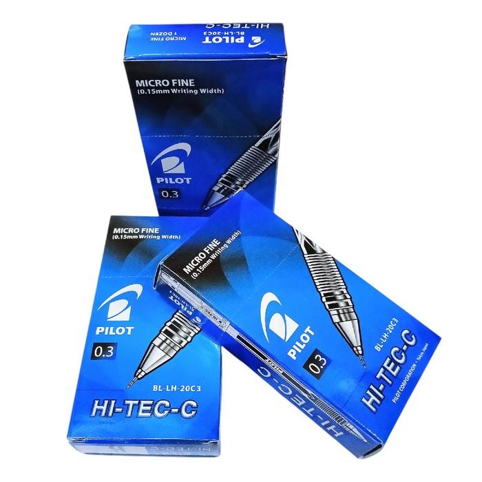 

PULPEN PILOT HI-TEC-C MICRO FINE 0.3/0.4MM ISI 12 PCS - HITAM/BIRU - TINTA