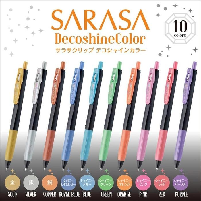 

PULPEN GEL SARASA DECOSHINE COLOR 0.5MM SET ISI 5 & ISI 10