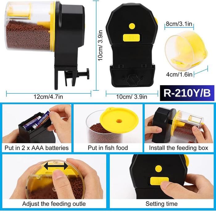 

TERLARIS Dispenser Makanan Ikan Otomatis Auto Fish Feeder Aquarium Food Timer READY STOCK