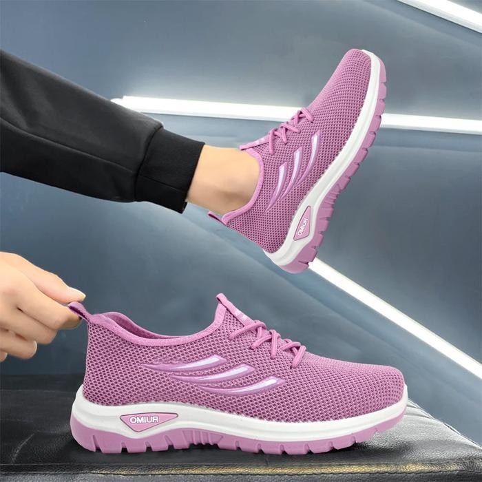 Ruimo Sepatu Sneakers Wanita Rajut Sport - T91 Sepatu Olahraga Running Outdoor