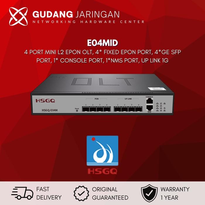 Termurah Olt Epon Hsgq E04Mid L2 4Pon Px20+++ Mini 4*10G Uplink Sfp 1U