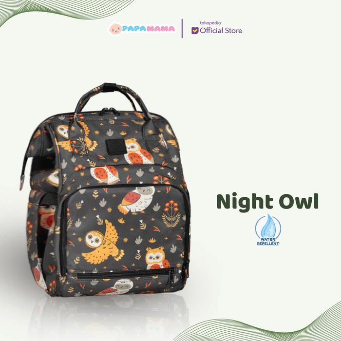 PapaMama Pattern Backpack-Tas Bayi - Night Owl 1034