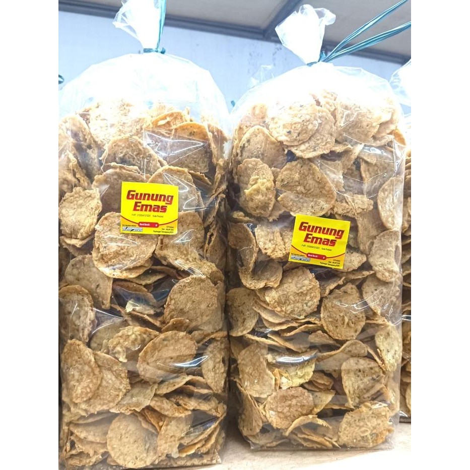 

Tempe Murni Keripik Gurih Asin Renyah 500gr - Snack Makanan - Food