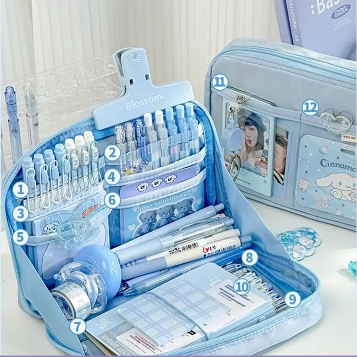 

Bentley - Korea Style Big Pencil Box Organizer Bag Kotak Pensil Muat Banyak Tempat Pensil Kapasitas