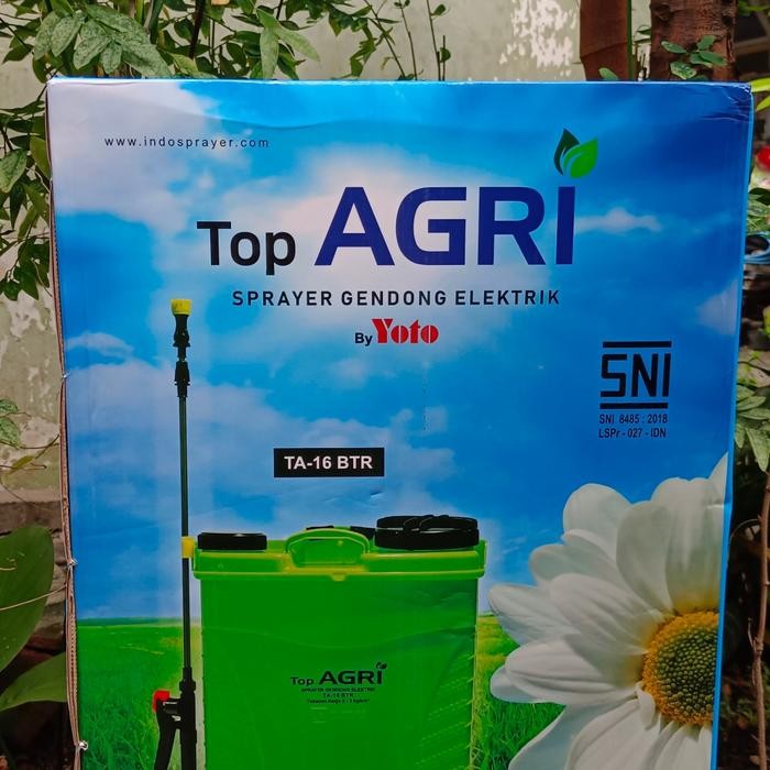TOP AGRI Sprayer gendong elektrik 16L / TOP AGRI TA 16 BTR
