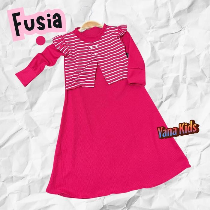 BEST SELLER Gaun Panjang Anak Perempuan Model Dress Syari Syari Wanita Cewek - Gamis Anak Rompi