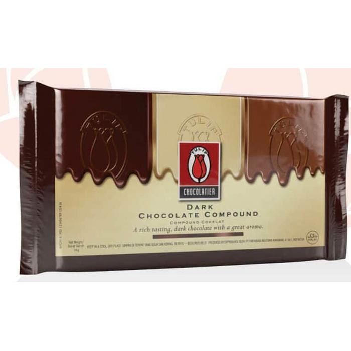 

JTTOP" TULIP DARK CHOCOLATE COMPOUND 1 KG - TULIP COKLAT COMPOUND DARK