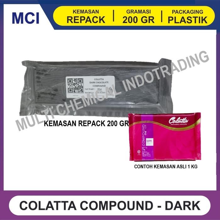 

JTTOP" COLATTA DARK CHOCOLATE COMPOUND / COKLAT BATANG PAHIT 200 GR