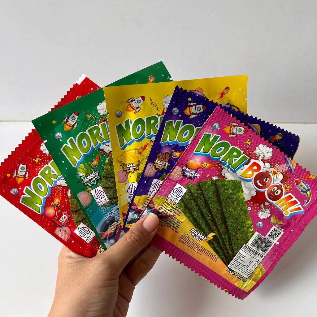 

Mamam_Asoy Noriboom Snack Rumput Laut 5 Varian Rasa