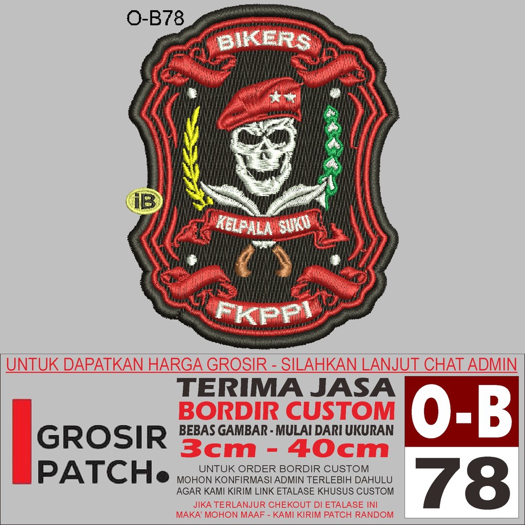 MB PATCH BORDIR O-B78 LOGO FKPPI AKSESORIS/EMBROIDERY