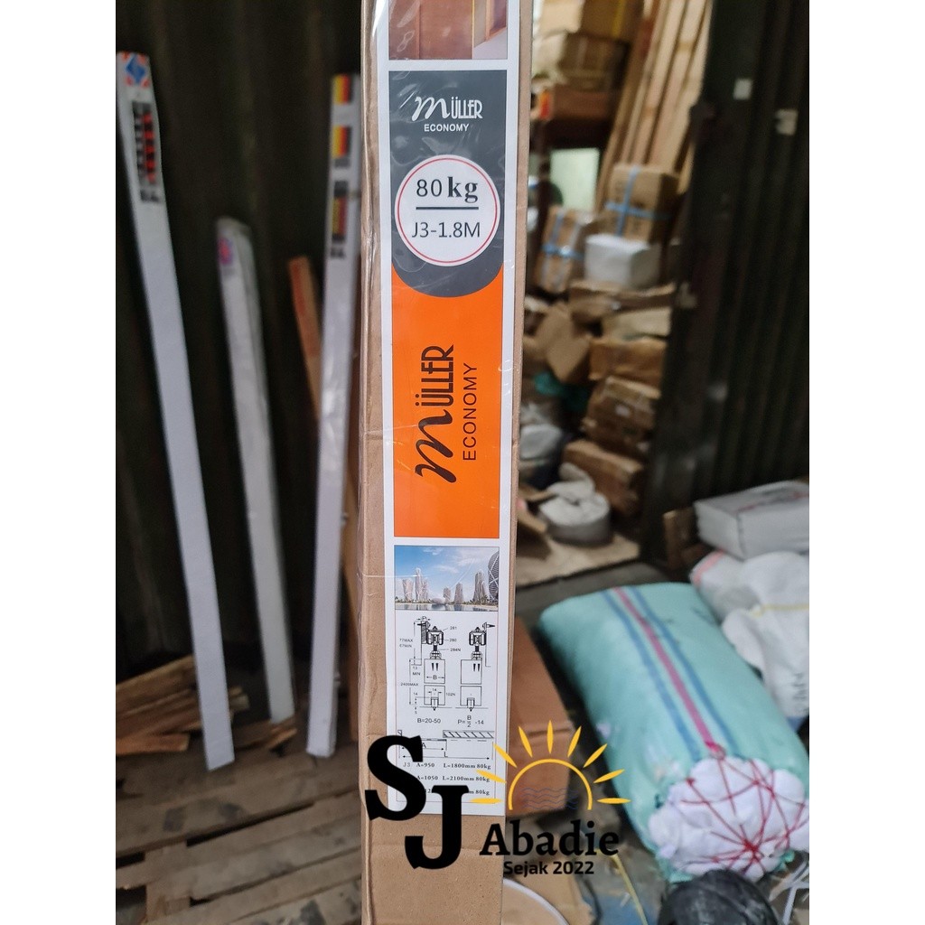 (Homelytouch (1 Pc) Muller Eco Rel Pintu Roda Sliding Pintu Geser Economy J3 J4 J5 Sj Abadie