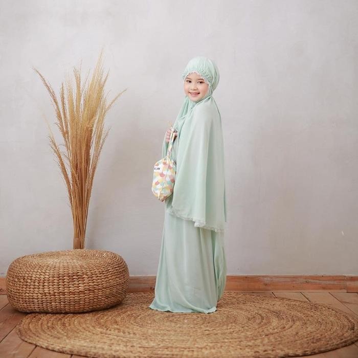 BEST SELLER Mukena Anak Giggles Rayon Polos Size S-M