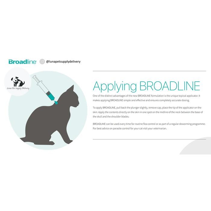 Obat Kutu, Pinjal, Scabies & Cacing Kucing Broadline S dibawah 2,5 kg