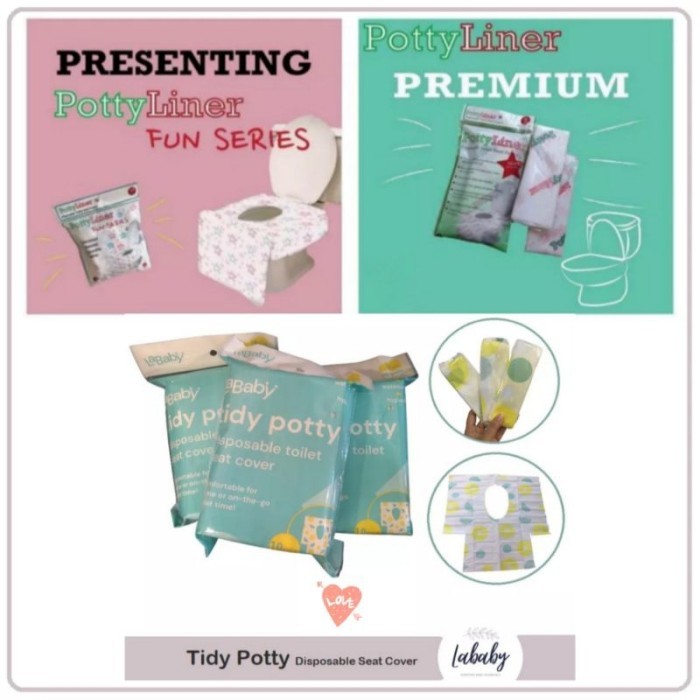 TERLARIS LABABY TIDY POTTY & POTTY LINER DISPOSABLE TOILET SEAT COVERS