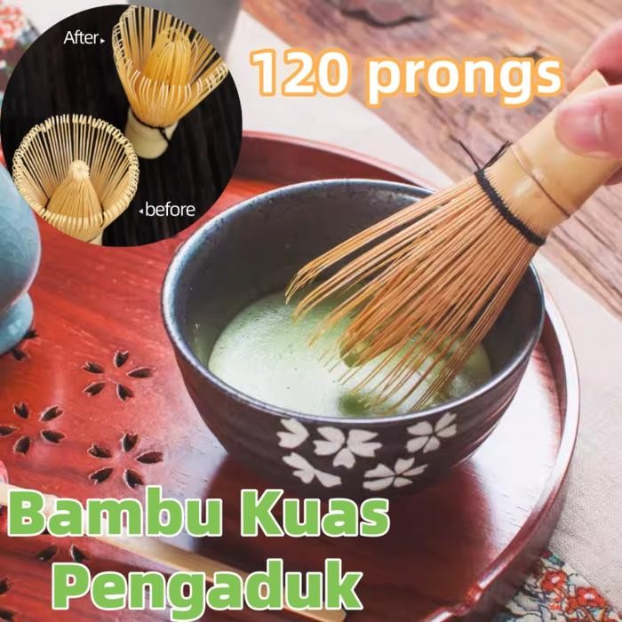 

120 Prongs Bambu Pengaduk Matcha Green Tea/bamboo Matcha Whisk Alat Teh/Matcha Green Tea Japan