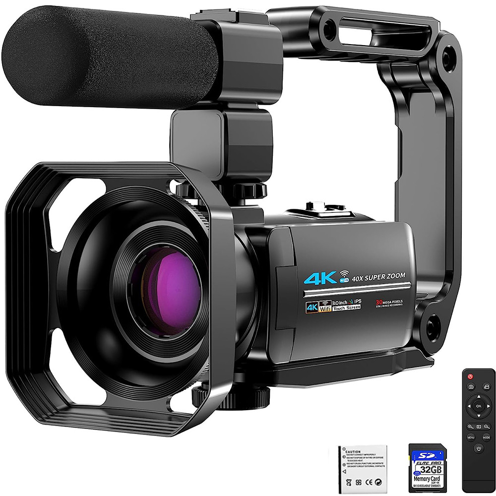 10X Optical Zoom Digital Camera 4K Video Camcorder 40X Super Zoom