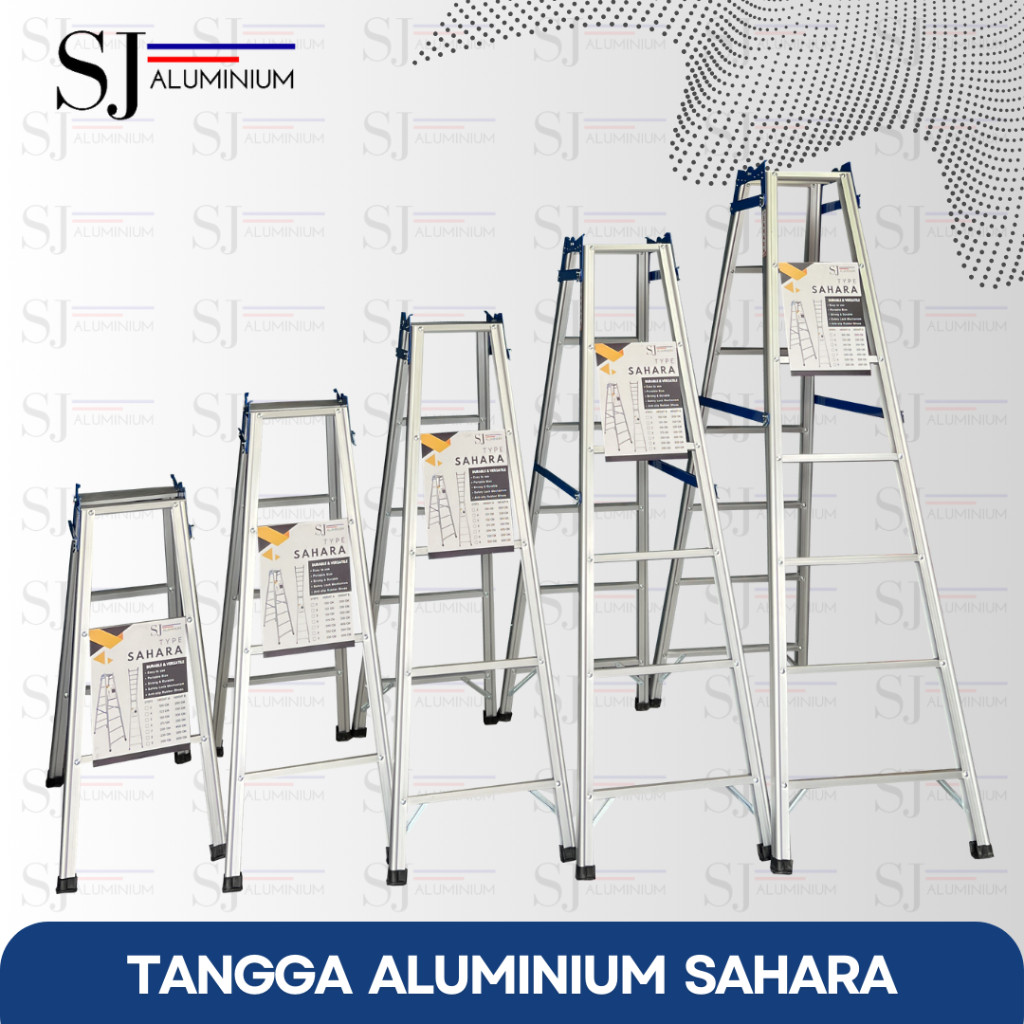 Tangga Aluminium SAHARA - Tangga Lipat Aluminium / Tangga Multifungsi JUMBO - BIRU