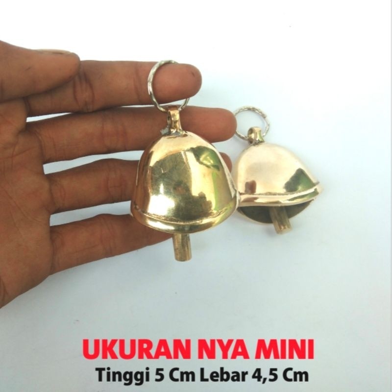Klontongan Sapi Kuningan Bell Lonceng Pintu Pagar Klontongan Mini Suara Nyaring