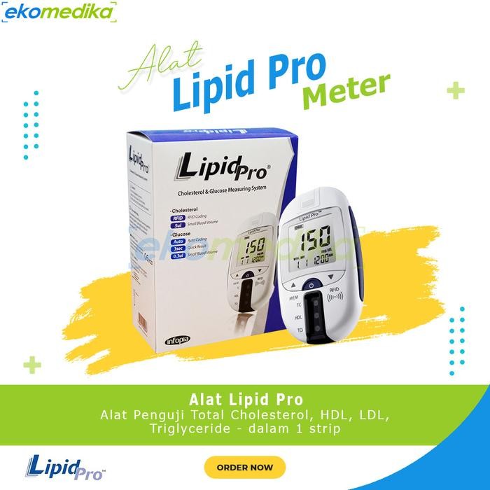 LIPID PRO Kolesterol Trigliserida HDL LDL Glucose Meter Alat