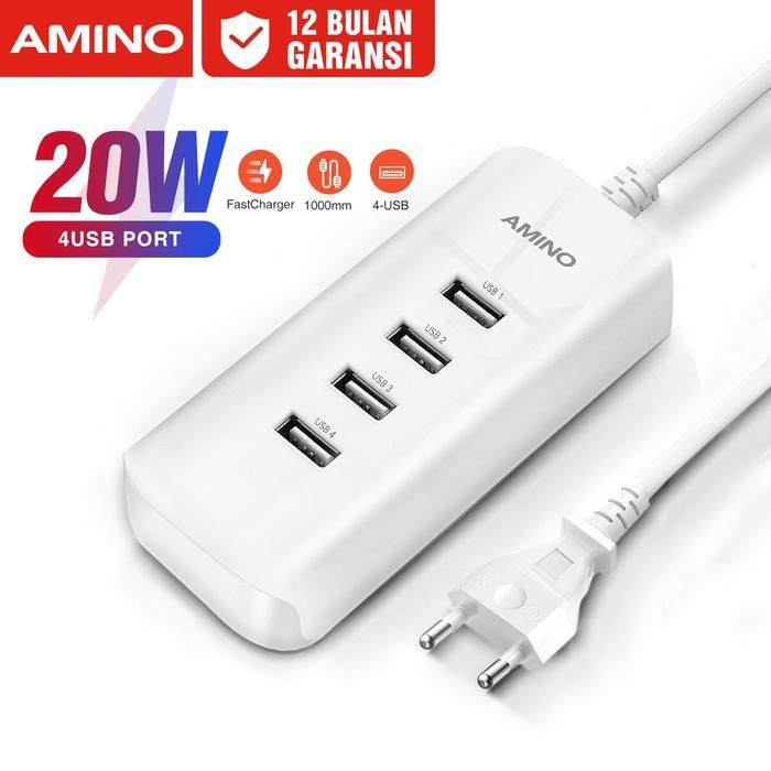 AMINO 4 USB Port Multi Port Charger Fast Charger LED Function 20W