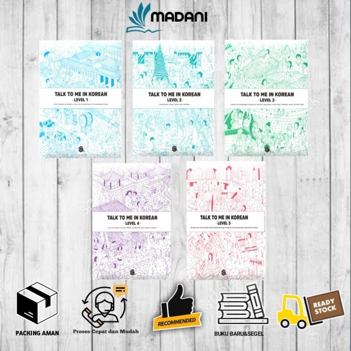 

New Release_Eng/Indo_paket ( 5 ) talk to me in korean level 1-5