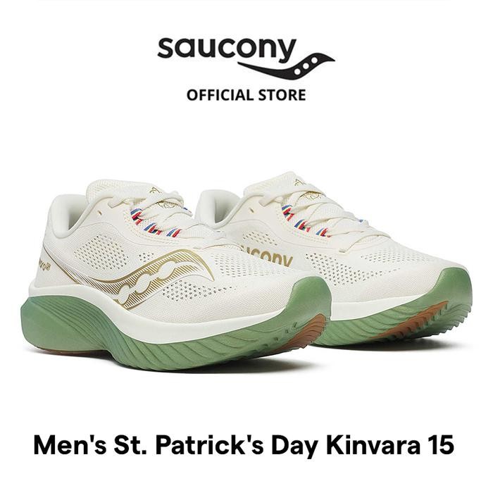 Terlaris Sepatu Lari Pria Saucony Shoes St. Patrick'S Day Kinvara 15 Men'S - Irish Cream Ongkir
