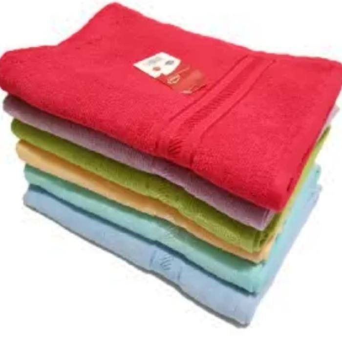 Grosir 12 pcs Handuk Merah Putih 70 x 140