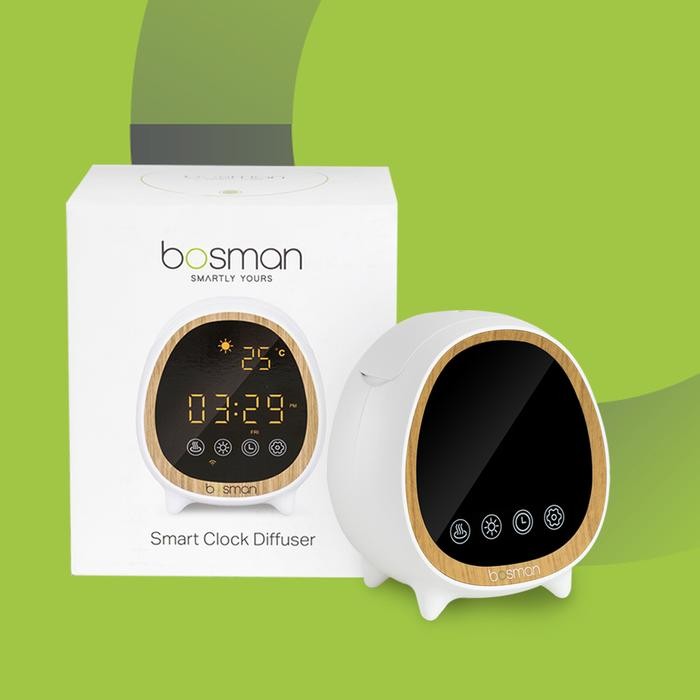 Terlaris Bosman Smart Clock Diffuser - Aroma Terapi Wifi Smart Home