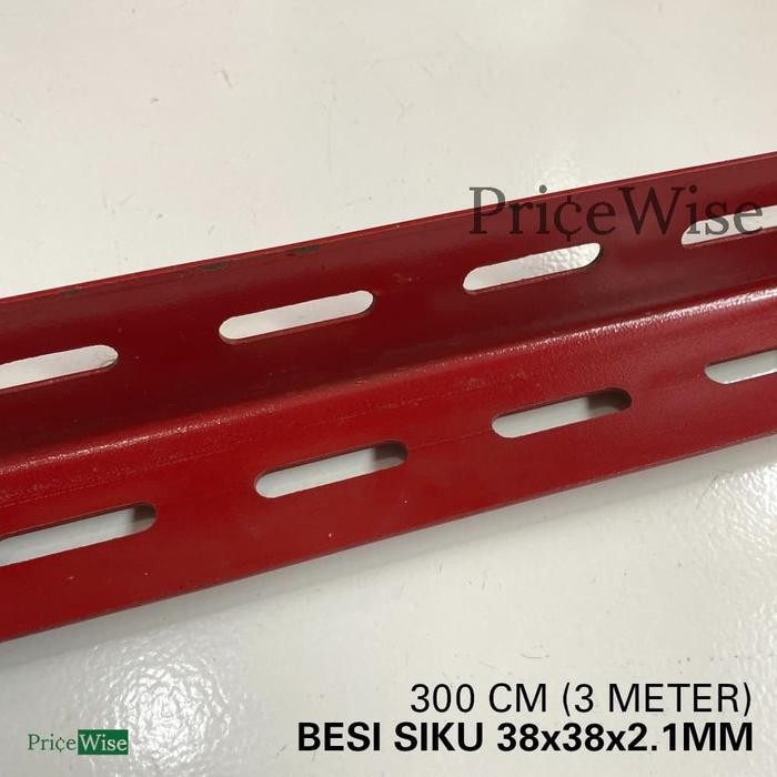PREMIUM Besi Siku Lobang 300cm x 2.1mm / Rak Siku Lemari Siku Rak Besi