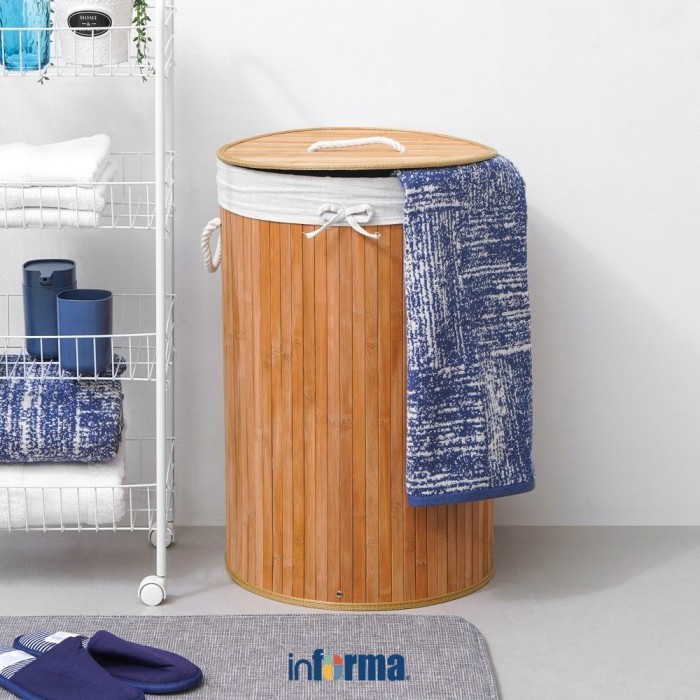 PREMIUM Informa - Keranjang Laundry - Keranjang Laundry Bambu 39x60 Cm