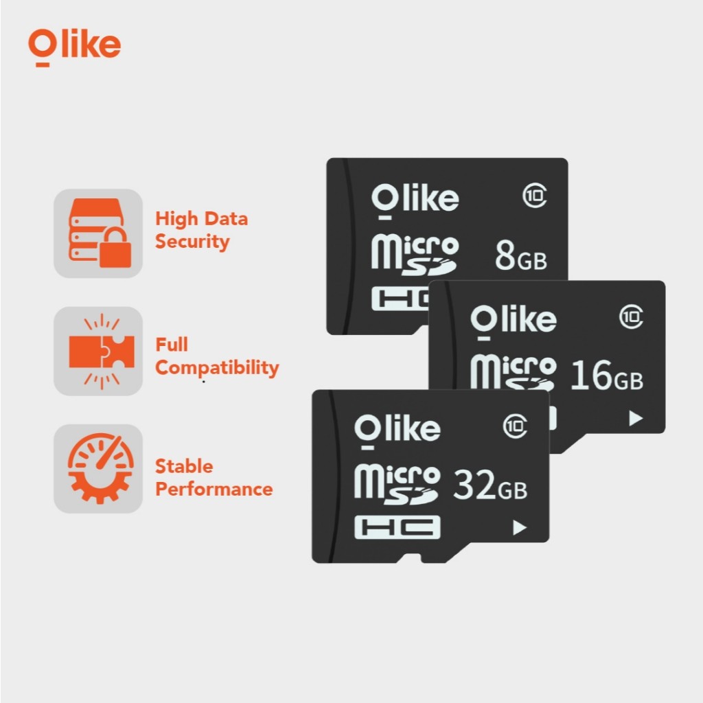 OLIKE TF4G Memory Card 4GB MicroSD Class 6/20mbps OLIKE TF8G Memory Card 8GB MicroSD Class 10/40mbps
