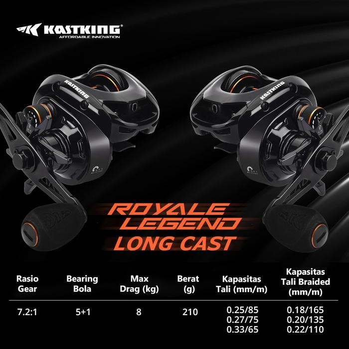 [Official] Kastking Royale Legend Xcd Reel Bc Long Cast Reel Pancing Baitcasting Kanan Kiri Bait