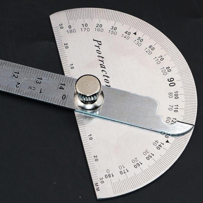 

Bricks - Penggaris Busur Roundhead Measuring Ruler Aluminium 14.5Cm 180 Degree