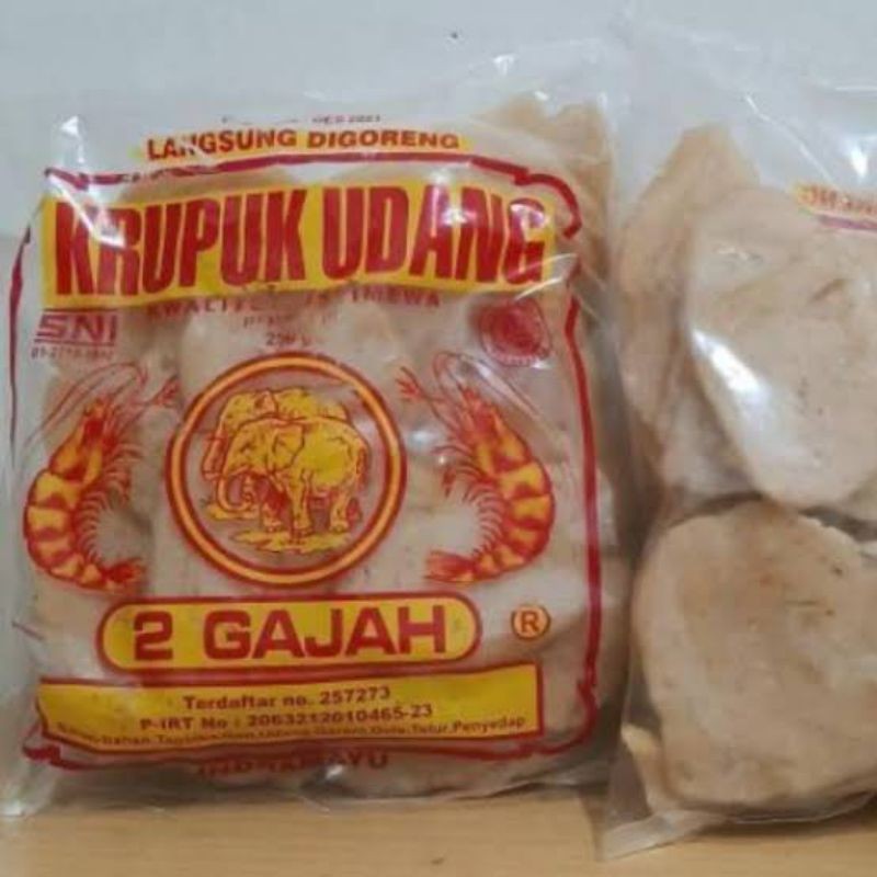 

Desyallshop Kerupuk Udand Cap Dua Gajah Sedang 250Gram Indramayu