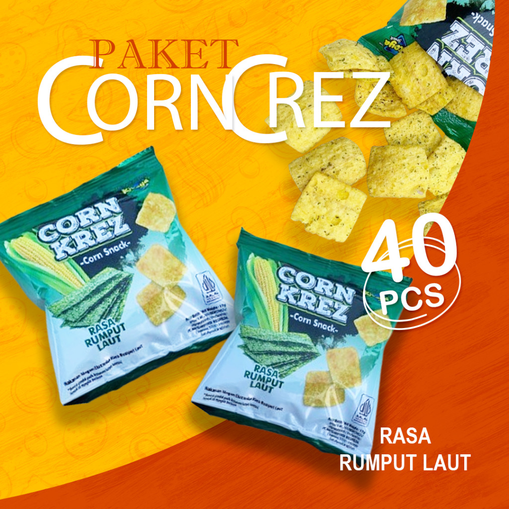 

Andrianbijaksana Corn Krez Mini (Kecil) Isi 40Pcs Berat 10G Per Pcs Aneka Rasa Gurih Nikmat Cemilan