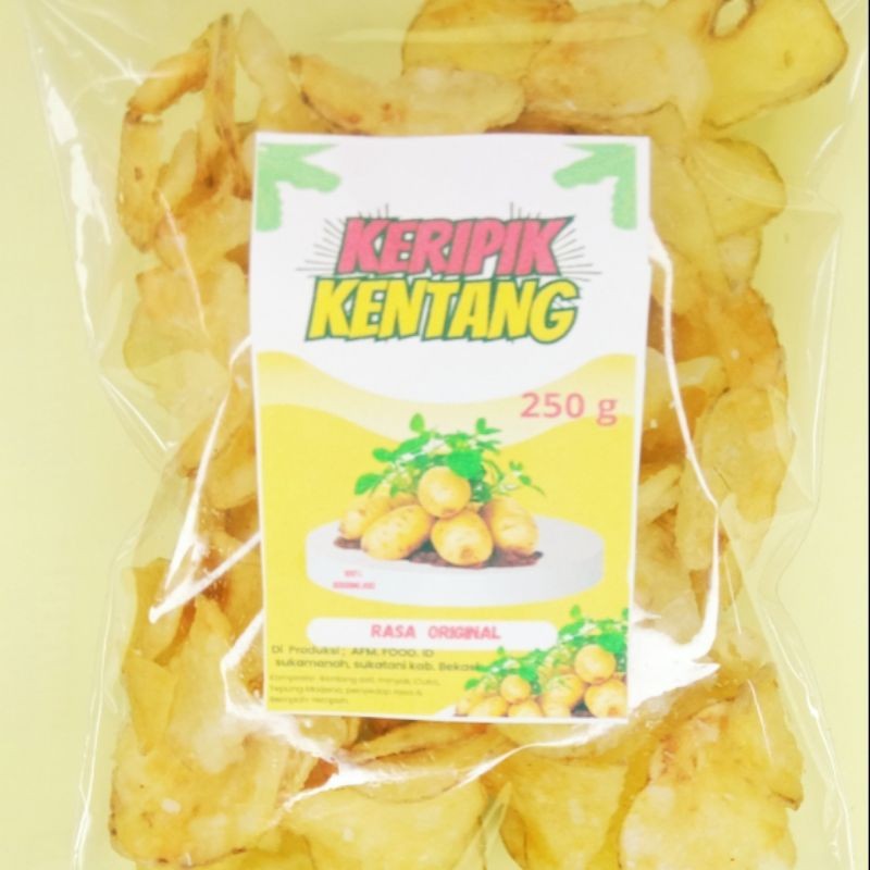 

Andrianbijaksana 250 /150 Grm Keripik Kentang Original /Cemilan Kekinian / Snack / Cemilan Terlaris/