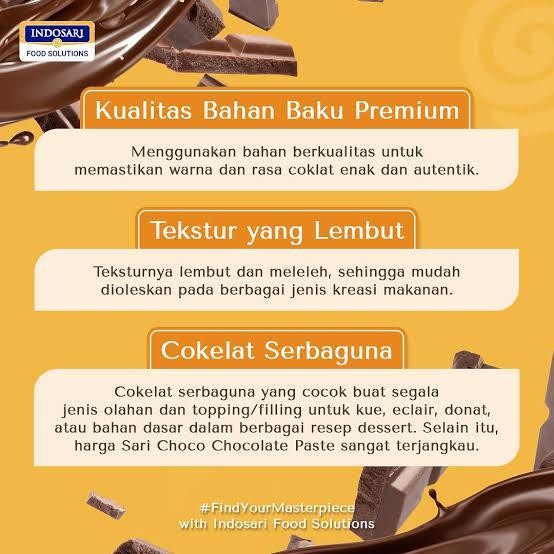 

Andrianbijaksana Sari Choco Cokelat Pasta 1Kg - Pasta Cokelat Premium Untuk Baking & Topping