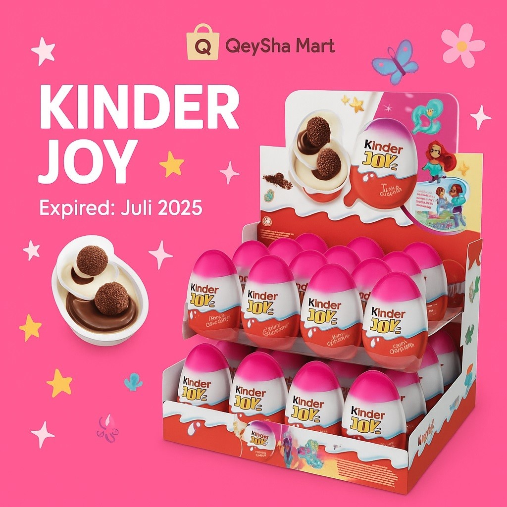 

Andrianbijaksana Kinder Joy Girls Original 1 Box Isi 24Pcs Coklat & Mainan Halal Exp Agustus 2025
