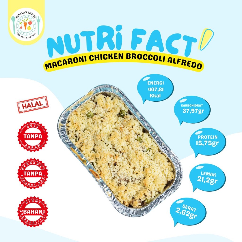 

Andrianbijaksana Macaroni Chicken Broccoli Alfredo (Catering Makanan Bayi Mpasi Frozen Beku)