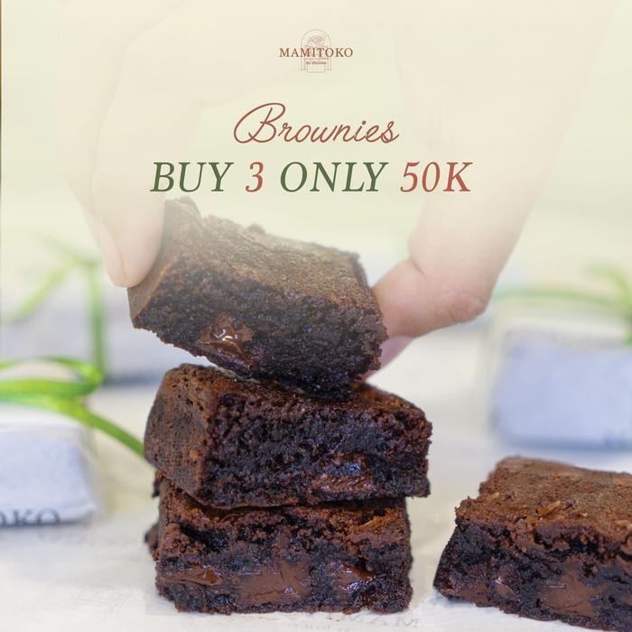 

Mamitoko 3 Slice Brownies Chocolate - Kue Coklat Praktis Dan Lezat, Cokelat Cemilan