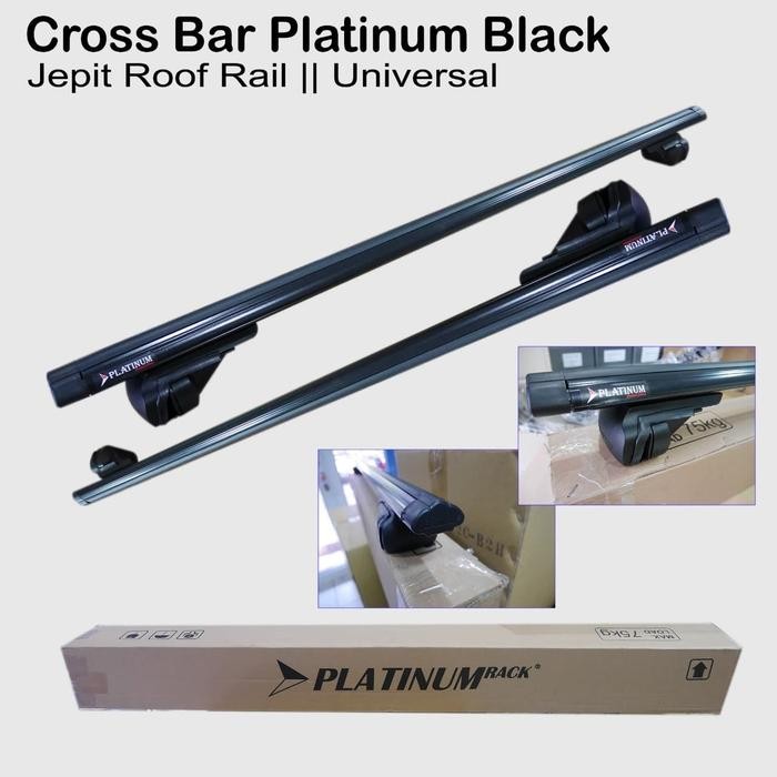Terhemat Cross Bar Crossbar Mobil Platinum Jepit Roofrail - Universal