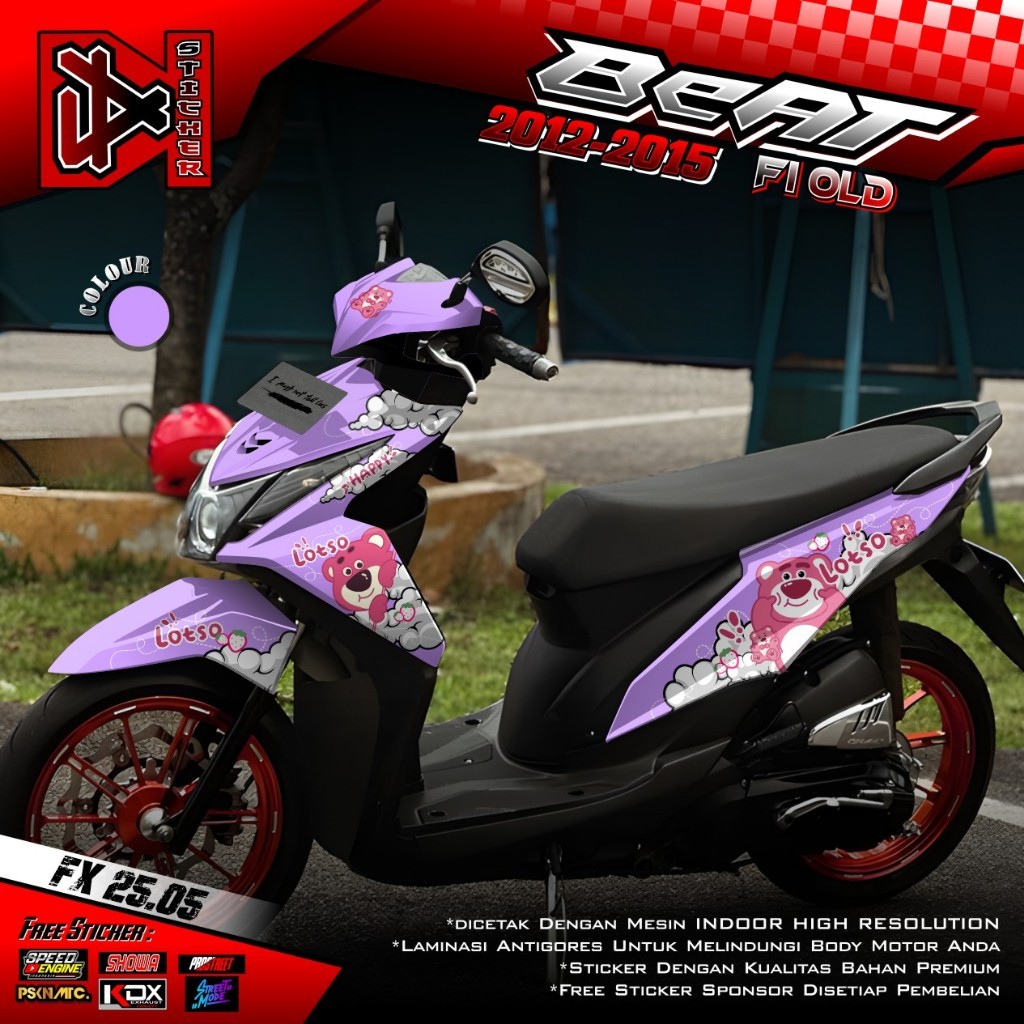 (COD) TERBARU Decal Stiker Honda Beat Fi Old 2012 2013 2014 2015 Full Body - Decal Modifikasi
