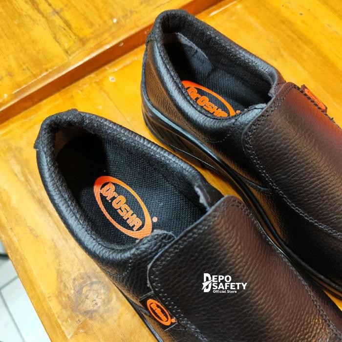 TERBARU SEPATU SAFETY UJUNG BESI DR. OSHA 3132 HITAM SEPATU SAFETY PRIA DR. OSHA READY