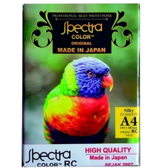 Kertas Foto Spectra A4 260gsm 20sheets Professional Silky Photo Paper Doff Kulit Jeruk